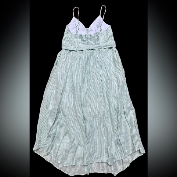 Jonathan Simkhai Sz L Dress Leighton Linen midi Sundress Designer Luxury Preppy - Picture 8 of 10